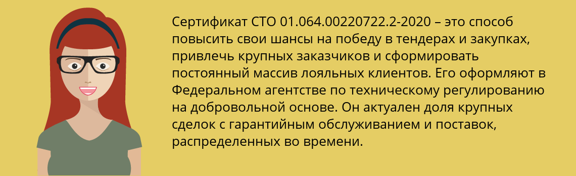 Получить сертификат СТО 01.064.00220722.2-2020 в Чернушка